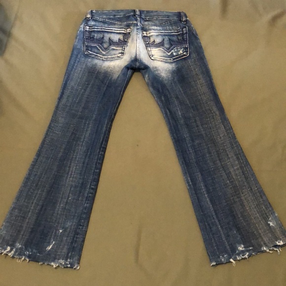 DIESEL Industry boot cut distressed Jeans button fly sz 26 - Picture 9 of 16